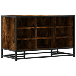 Walplus Shoe Bench Smoked Oak 84X40X53.5 Cm Engineered Wood And Metal - thumbnail 2
