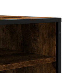 Walplus Shoe Bench Smoked Oak 84X40X53.5 Cm Engineered Wood And Metal - thumbnail 7