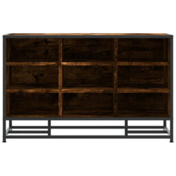 Walplus Shoe Bench Smoked Oak 84X40X53.5 Cm Engineered Wood And Metal - thumbnail 4