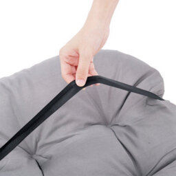 Living And Home Light Grey Waterproof Garden Chair Bench Seat Pad Cushion Swing Chair Hanging Basket Egg Chair Seat Cushion 110Cm L X 48Cm W - thumbnail 6