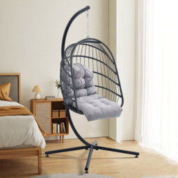 Living And Home Light Grey Waterproof Garden Chair Bench Seat Pad Cushion Swing Chair Hanging Basket Egg Chair Seat Cushion 110Cm L X 48Cm W - thumbnail 3