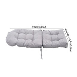 Living And Home Light Grey Waterproof Garden Chair Bench Seat Pad Cushion Swing Chair Hanging Basket Egg Chair Seat Cushion 110Cm L X 48Cm W - thumbnail 8