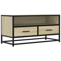 Berkfield Industrial Tv Cabinet Sonoma Oak 80X34.5X40 Cm Engineered Wood And Metal - thumbnail 1