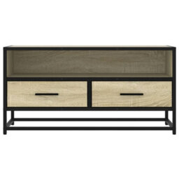 Berkfield Industrial Tv Cabinet Sonoma Oak 80X34.5X40 Cm Engineered Wood And Metal - thumbnail 4