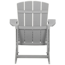 Beliani Garden Chair Light Grey Faux Wood Weather-Resistant Modern Outdoor Seating, 31Kg - thumbnail 5