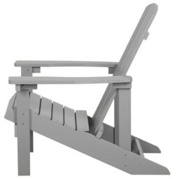 Beliani Garden Chair Light Grey Faux Wood Weather-Resistant Modern Outdoor Seating, 31Kg - thumbnail 4