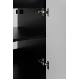 Heze Furniture Flow 2 Door Bathroom Vanity Cabinet With 2 Shelves And Basin 60Cm - Black - thumbnail 4