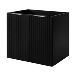 Heze Furniture Flow 2 Door Bathroom Vanity Cabinet With 2 Shelves And Basin 60Cm - Black - thumbnail 2