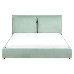 Beliani Bed Velvet Bajonna 160 X 200 Cm (Eu King Size) Mint Green - thumbnail 5