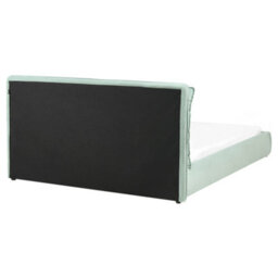 Beliani Bed Velvet Bajonna 160 X 200 Cm (Eu King Size) Mint Green - thumbnail 6