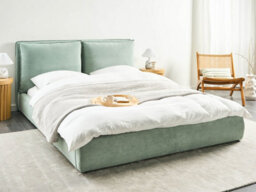Beliani Bed Velvet Bajonna 160 X 200 Cm (Eu King Size) Mint Green - thumbnail 2