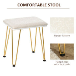 Homcom Dressing Table Set With Led Mirror & Stool 2 Drawers Makeup Desk - thumbnail 8