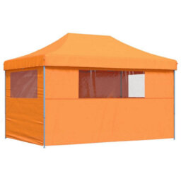 Walplus Foldable Party Tent Garden Gazebo Canopy Pop-Up With 4 Sidewalls Orange - thumbnail 5