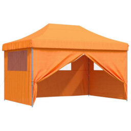 Walplus Foldable Party Tent Garden Gazebo Canopy Pop-Up With 4 Sidewalls Orange - thumbnail 7