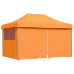 Walplus Foldable Party Tent Garden Gazebo Canopy Pop-Up With 4 Sidewalls Orange - thumbnail 2