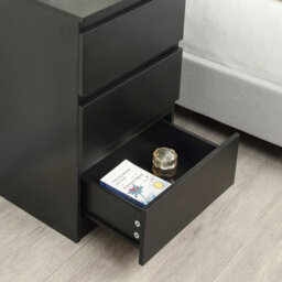 Home Treats Bedside Table 3 Drawer Nightstand 2 Tables With 2 Uk Plugs Usb A And Usb C Chest Of Drawers 2M Cable - thumbnail 2