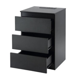 Home Treats Bedside Table 3 Drawer Nightstand 2 Tables With 2 Uk Plugs Usb A And Usb C Chest Of Drawers 2M Cable - thumbnail 5