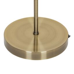 GoodHome Hetange Satin Antique Brass Effect Floor Lamp - thumbnail 6