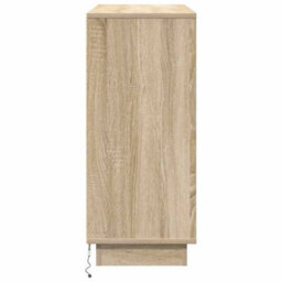 Berkfield Sideboard With Led Sonoma Oak 90X32X75 Cm Engineered Wood - thumbnail 8