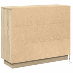 Berkfield Sideboard With Led Sonoma Oak 90X32X75 Cm Engineered Wood - thumbnail 9