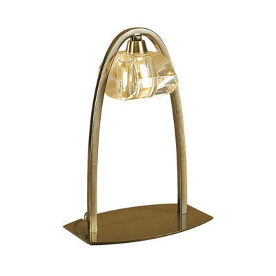 Luminosa Lighting Luminosa Alfa Large Table Lamp 1 Light G9, Antique Brass - image 1