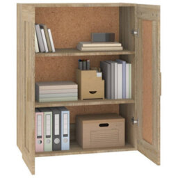Berkfield Wall Cabinet Sonoma Oak 69.5X32.5X90 Cm Engineered Wood - thumbnail 4