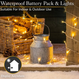 Christow Christmas Indoor/outdoor Battery Led String Lights Clear Cable Warm White - 200 - thumbnail 6