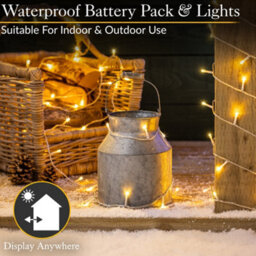 Christow Christmas Indoor/outdoor Battery Led String Lights Clear Cable Warm White - 200 - thumbnail 5