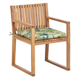 Beliani Set Of 8 Garden Chairs With Cushions Sassari Ii Certified Acacia Wood Green - thumbnail 5
