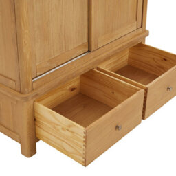 The Furniture Market Marbury Oak Double Wardrobe With 2 Sliding Doors & 2 Drawers - thumbnail 5