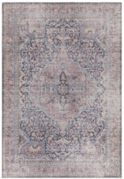Traditional Persian Abstract Bordered Floral Easy To Clean Rug For Dining Room Bed Room And Living Room-120Cm X 170Cm - thumbnail 1