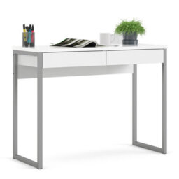 Furniture To Go Function Plus Desk 2 Drawers In White High Gloss  (W) 101.6 X (H) 76.5 X (D) 40Cm - thumbnail 6