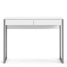 Furniture To Go Function Plus Desk 2 Drawers In White High Gloss  (W) 101.6 X (H) 76.5 X (D) 40Cm - thumbnail 3