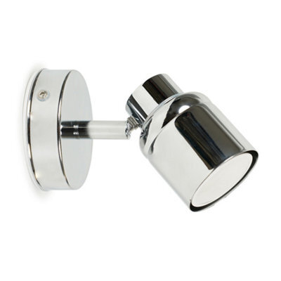 Valuelights Benton Chrome Single Ip44 Bathroom Wall Spotlight - image 1