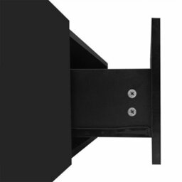 Abrihome Modern Tv Unit Stylish Cabinet With Glass Shelves & Integrated Led Lighting, Practical Storage, Black & Wood & Natural - thumbnail 5