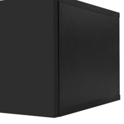 Abrihome Modern Tv Unit Stylish Cabinet With Glass Shelves & Integrated Led Lighting, Practical Storage, Black & Wood & Natural - thumbnail 3