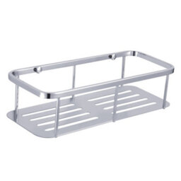 Showerdrape Contempo Wall Mounted Stainless Steel Chrome Bottle Basket - thumbnail 3