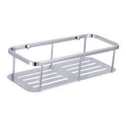Showerdrape Contempo Wall Mounted Stainless Steel Chrome Bottle Basket - thumbnail 4