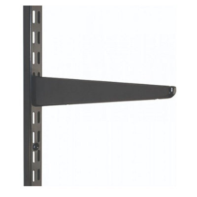 Charles Watson Twin Slot Shelving Bracket 610mm Black Pack Of 10 - image 1