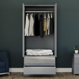 Lassic Vida Designs Glinton 2 Door 2 Drawer Wardrobe (100% Fsc), Grey - thumbnail 3