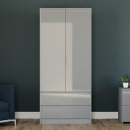Lassic Vida Designs Glinton 2 Door 2 Drawer Wardrobe (100% Fsc), Grey - thumbnail 2