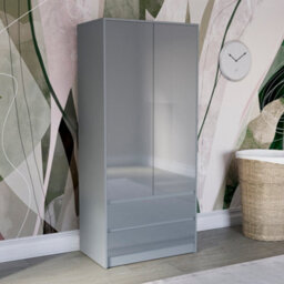 Lassic Vida Designs Glinton 2 Door 2 Drawer Wardrobe (100% Fsc), Grey - thumbnail 5
