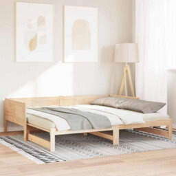 Walplus Pull-Out Day Bed Brown 180 X 200 Cm Solid Pine Wood - thumbnail 4