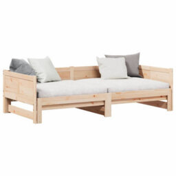 Walplus Pull-Out Day Bed Brown 180 X 200 Cm Solid Pine Wood - thumbnail 3