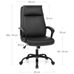 Atlantic Turin Office Chair Black Faux Leather - thumbnail 4