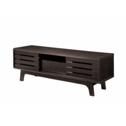 Timber Art Design Essentials Tv Cabinet With Sliding Slatted Door And Shelf In Wenge Wood Effect - thumbnail 1