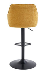 Aspect Furniture Set Of 2 Charlie Adjustable Height Barstool W Padded Seat,black/mustard - thumbnail 6