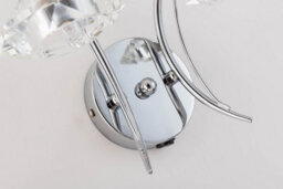 Harper Living Double Wall Light And Sconce, Polished Chrome Finish, Clear Glass Shades, G9 Bulb Cap - thumbnail 3