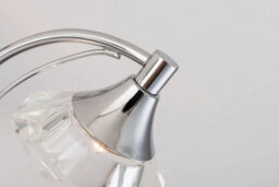 Harper Living Double Wall Light And Sconce, Polished Chrome Finish, Clear Glass Shades, G9 Bulb Cap - thumbnail 4