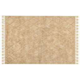 Wyld And Coco Moroccan Boho Area Rug Beige 140 X 200 Cm Hand-Tufted Shaggy - thumbnail 1
